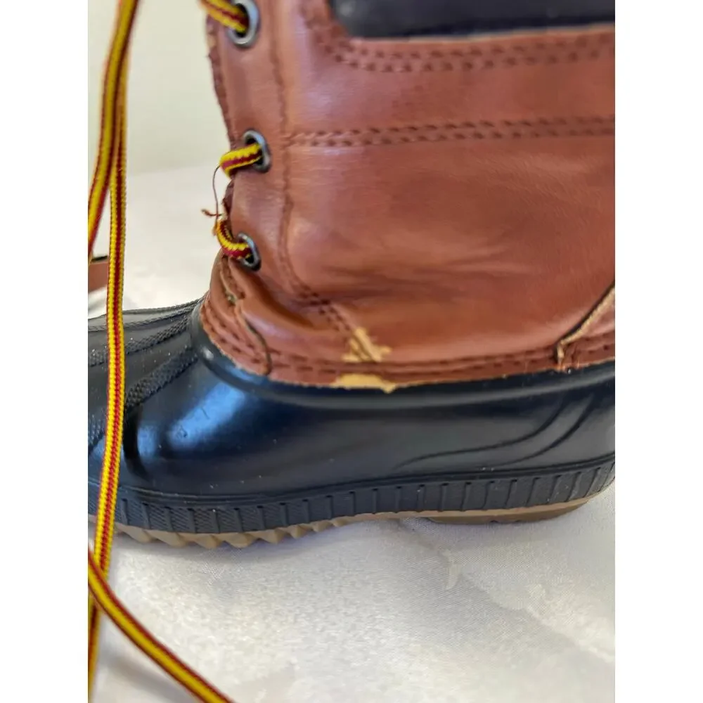 Baby Gap Toddler Duck Boots Winter Insulated 9T/10T Brown Black
